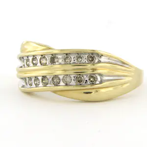 14k bicolour gouden ring bezet met briljant geslepen diamant tot. 0.32ct kaufen? Bieten Sie von 300!