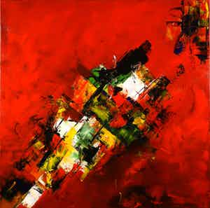 Christiane Middendorf - Acryl op doek, Abstract verkocht voor € 80!