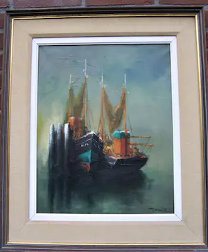 Ernest Paul Denis - Vissersschepen voor anker. kopen? Bied vanaf 50!