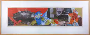 Mohammed Quraish - Zeefdruk, Flying IV - Ingelijst vendu pour 75€ !