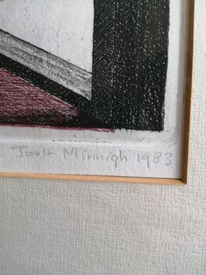Joost Minnigh - Atelierdeur - 1983 - Kleurenets - eigen druk 13/25 kopen? Bied vanaf 35!