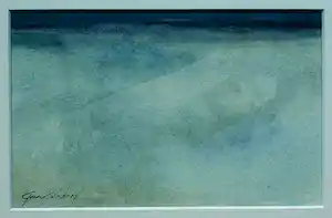 Gerard van de Weerd - Ingelijste aquarel , Landschap in Drenthe vendu pour 60€ !