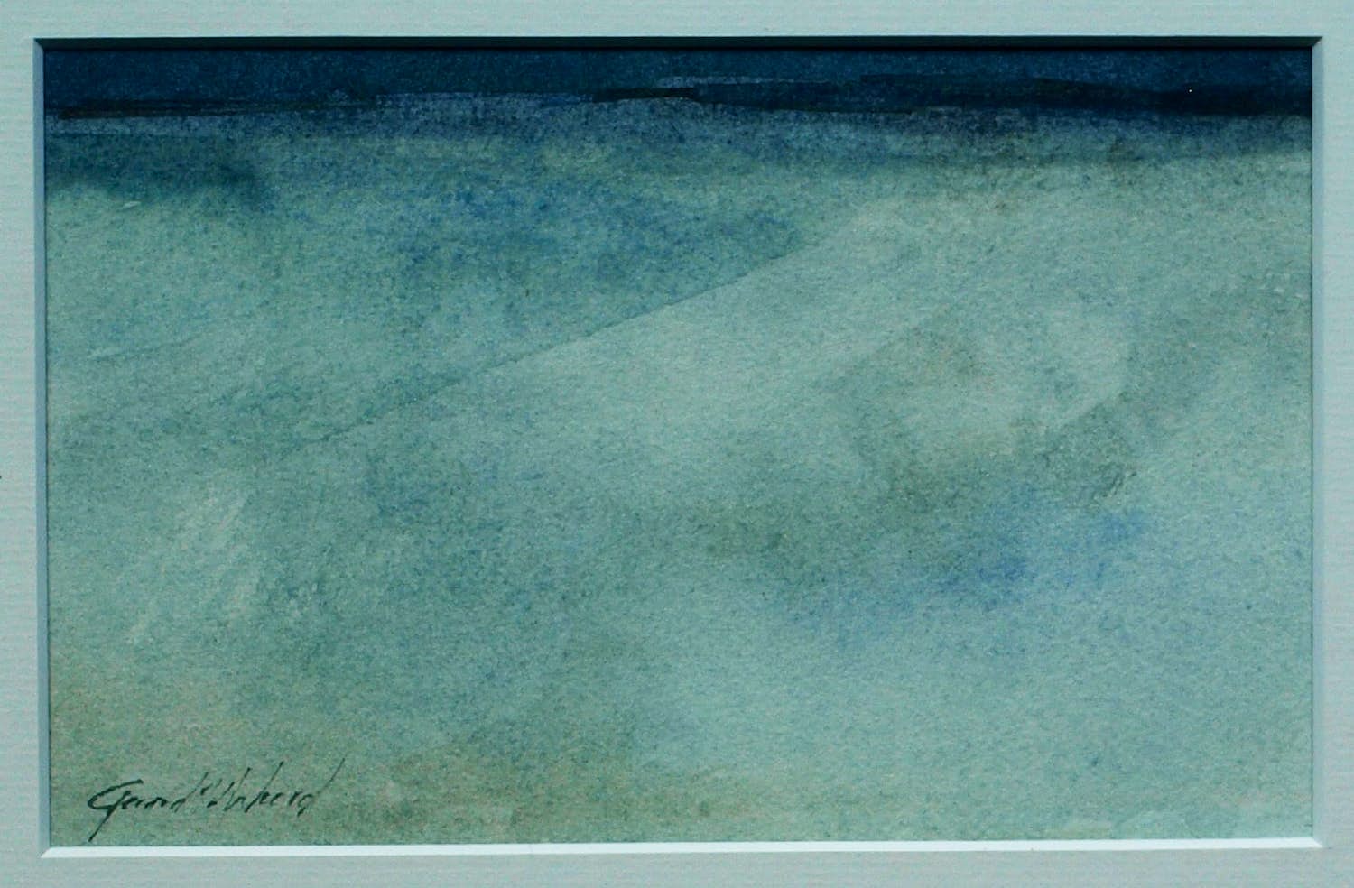 Gerard van de Weerd - Ingelijste aquarel , Landschap in Drenthe verkocht voor € 50!