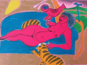Corneille - LE TIGRE AMOUREUX / KLEURZEEFDRUK / 50x65cm / SIG / 1987 kopen? Bied vanaf 185!