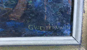 Gerard Westermann - Olieverf op doek, Jeanne d'arc met entourage - Ingelijst kopen? Bied vanaf 200!