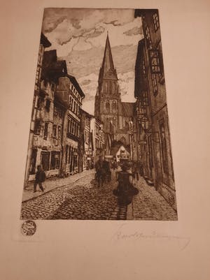 Niet of onleesbaar gesigneerd - Dom van Schwerin in Mecklenburg-Voor-Pommeren kopen? Bied vanaf 1!