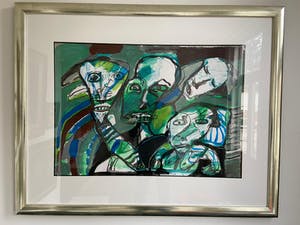 Lucebert - Groot formaat gouache kopen? Bied vanaf 2450!
