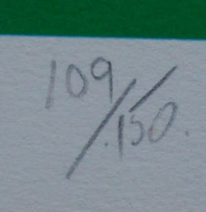 Patrick Hughes - Zeefdruk: Leaning on a Landscape - 1979 kopen? Bied vanaf 299!