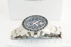 180- Robuust Seiko Sportura Chronograph SPC135P1 horloge - met extra schakels kopen? Bied vanaf 180!