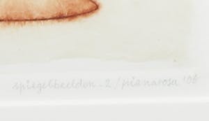 Margeritha Pianarosa - Droge naald / chine collé, Spiegelbeelden 2 - Ingelijst kopen? Bied vanaf 50!