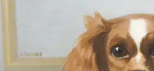 Conradijn Cunaeus - Olieverf op paneel, Cavaller King Charles Spaniël - Ingelijst kopen? Bied vanaf 200!