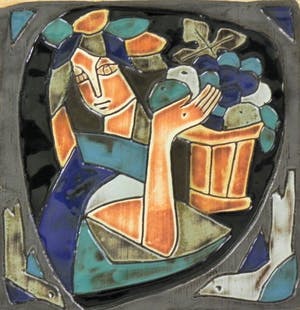 Henk Potters - Vrouw met mand kopen? Bied vanaf 5!