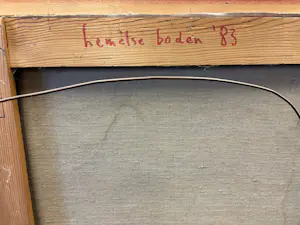 Buy Lucebert - De hemelese Boden, Groot werk in olieverf op doek? Bid from 7500!