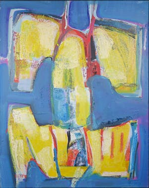 Christine Spierings - Olieverf op doek, Totem kopen? Bied vanaf 60!