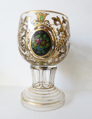 Julius Muhlhaus - Bokaal Boheems Glas kopen? Bied vanaf 45!