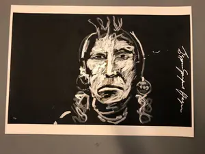 AcheterEspen Hagen - Zeefdruk, Titel. "Indian Chief Black".? Enchérissez de 50!