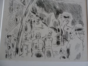 Maurice Asselin - 2 Etsen. titel, "Belleville à vol d'âme". kopen? Bied vanaf 20!