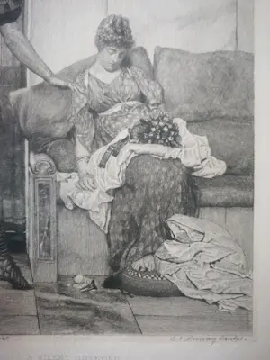 Lourens Alma Tadema - A Silent Greeting. kopen? Bied vanaf 169!