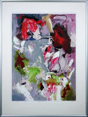 Charlotte Molenkamp - Zeefdruk, Japanse Tuinen, Ingelijst (Groot) verkocht voor € 80!