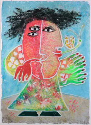 Juan Garcia Ripolles - Zeefdruk op papier, Zonder titel I - Ingelijst kopen? Bied vanaf 150!