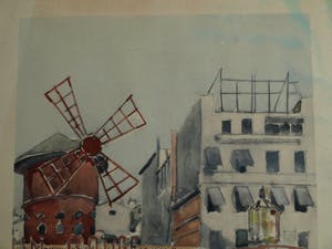 Niet of onleesbaar gesigneerd - Aquarel , “Moulin Rouge in Parijs” – gesigneerd - 1930 kopen? Bied vanaf 10!