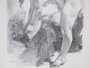 Jos Rovers - Voorovergebogen model - Litho kopen? Bied vanaf 1!