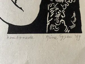 Gene Eggen - Houtsnede, Zonder titel kopen? Bied vanaf 20!