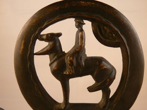 Brons (Onbekend) - Kandelaar Ruiter te paard kopen? Bied vanaf 45!