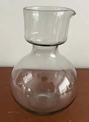 Kaj Franck - Zeer zeldzame glazen karaf Nuutajärvi Kremlin-klokken, jaren 50. Geen stopper kopen? Bied vanaf 85!