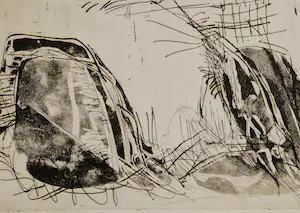 Ernst Vijlbrief - Zeer kleine oplage (7) "vlieg mij naar de maan" Ets/Aquatint - 1963 kopen? Bied vanaf 36!