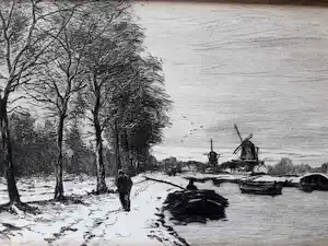 Willem Steelink (jr.) - Naar Apol, Jaagpad langs de Vecht. verkocht voor € 49!