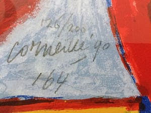 Corneille - Grote zeefdruk - Cobra abstractie - prachtig ingelijst kopen? Bied vanaf 450!