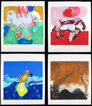 Henk van Vessem - Zeefdruk (Vierluik), De vier seizoenen verkocht voor € 1!