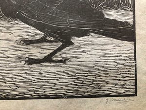 Jan Mankes - Houtsnede Zwarte Kraai - Gesigneerd - 1918 kopen? Bied vanaf 375!