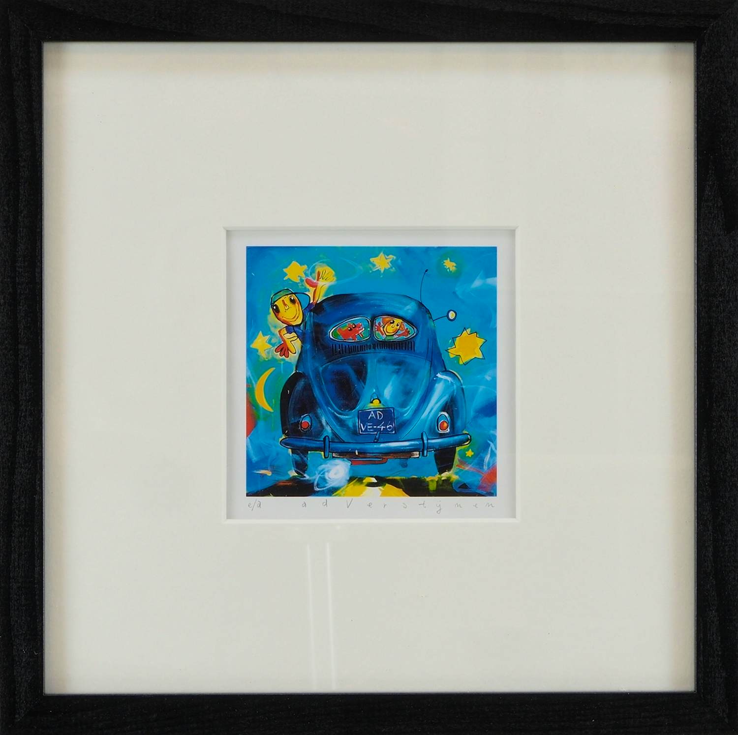 Ad Verstijnen - Kleurenzeefdruk VW BRILLETJE In nieuwe zwarte lijst kopen? Bied vanaf 59!