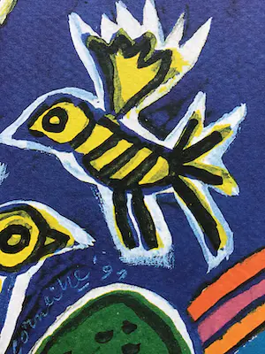 Corneille - Zeefdruk The Tie, gesigneerd in druk, in passe-partout kopen? Bied vanaf 50!