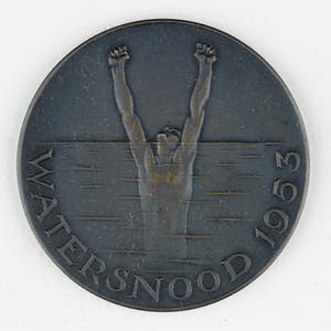 Oswald Wenckebach - Bronzen penning: Watersnood, 1953 kopen? Bied vanaf 50!