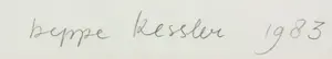 Beppe Kessler - Potloodtekening, Abstracte compositie - Ingelijst kopen? Bied vanaf 1!