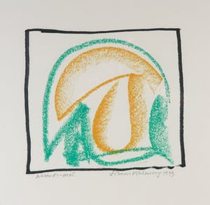 Simon Vinkenoog - Pasteltekening en gedicht, Attends-moi - Ingelijst kopen? Bied vanaf 100!