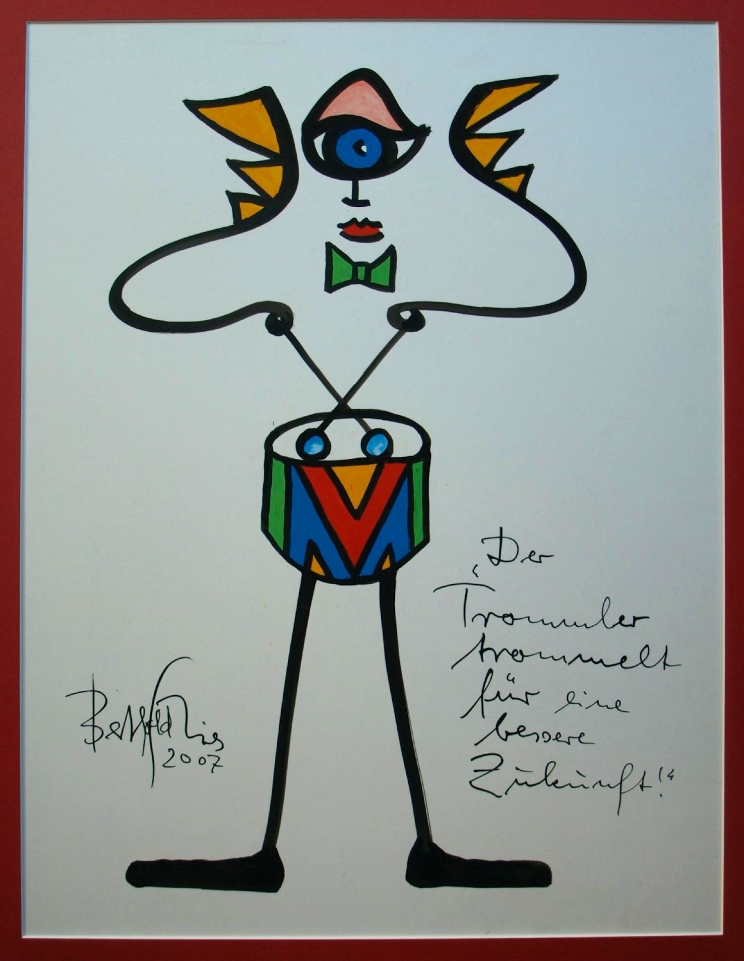 Berthold Spies - Gemengde techniek , Der Trommler….. – Lijst, 74½ x 59½ cm - 2007 kaufen? Bieten Sie von 100!