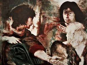 Gerti Bierenbroodspot - Monumentaal grote Lithografie (37/125) "Archangel" gesigneerd - NIET ingelijst! kopen? Bied vanaf 70!