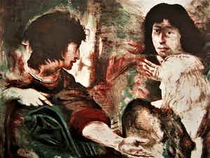 Gerti Bierenbroodspot - Monumentaal grote Lithografie (37/125) "Archangel" gesigneerd - NIET ingelijst! verkocht voor € 70!