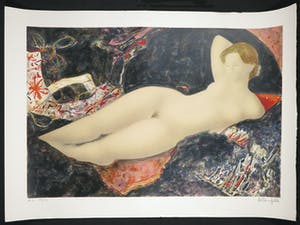 Alain Bonnefoit - Litho, Grand nu au sofa noir kopen? Bied vanaf 1!