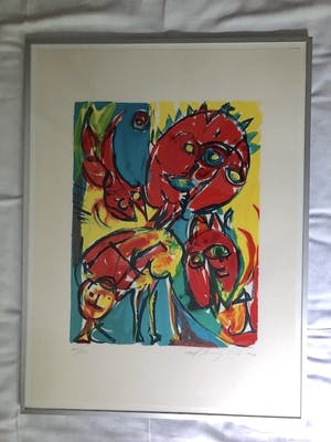 Carl-Henning Pedersen - Figuren - Lithografie, Ingelijst (Groot) kopen? Bied vanaf 275!