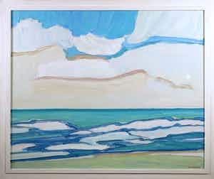 Paul Overhaus - Acryl op board, Zomer - Ingelijst (Groot) verkocht voor € 100!