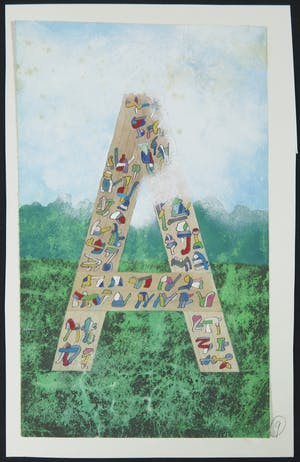 Henri Plaat - Gouache, A kopen? Bied vanaf 40!