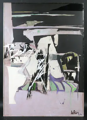 Han le Roy - Aquarel met gemengde techniek op paneel, Watercollage 2 kopen? Bied vanaf 1!