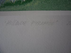 Marcus van Hoorn - Zeefdruk, Titel, "Hollandse Pyramide". kopen? Bied vanaf 35!