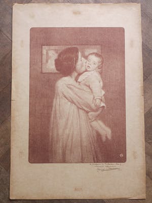 Aime Stevens - Moeder en kind - Lithografie kopen? Bied vanaf 45!