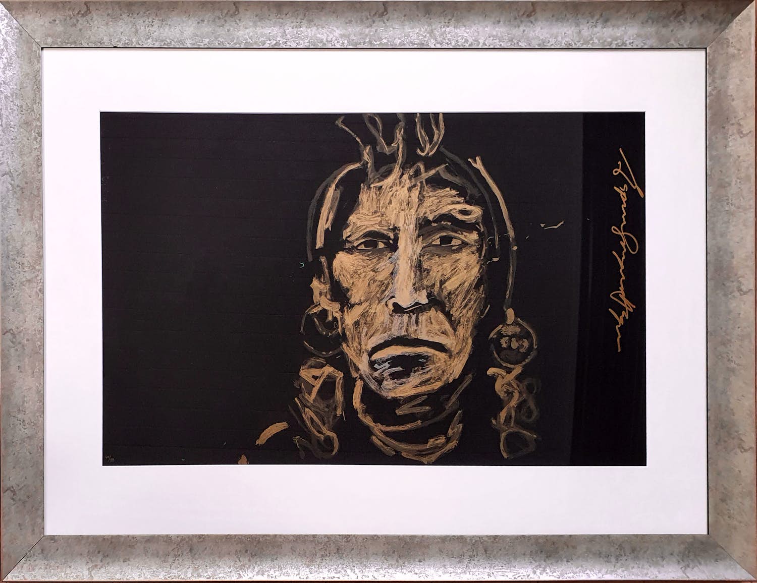 Espen Hagen - Gold chief on black | Groot verkocht voor € 90!